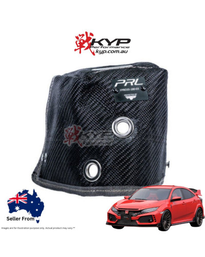 PRL Motorsports PTP Black Lava Down Pipe Elbow Blanket for Honda Civic Type-R FK8 17-21 : KYP PERFORMANCE |FAST SHIPPING JDM CAR