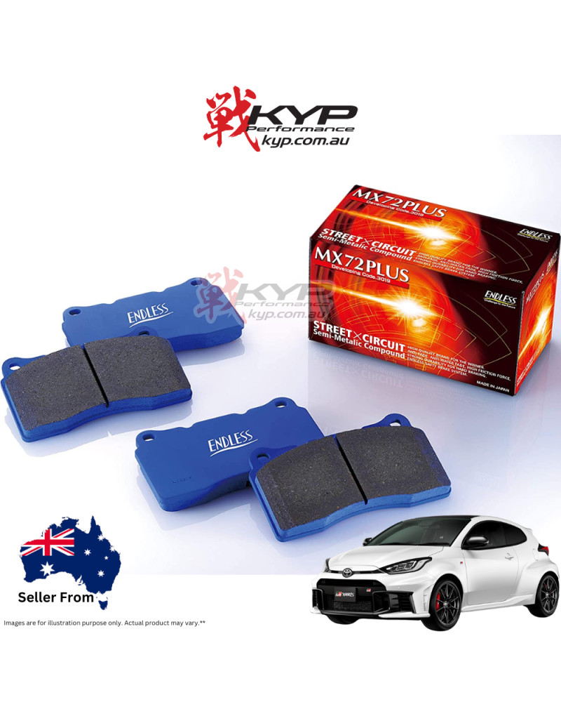 ENDLESS MX72 PLUS BRAKE PAD REAR FOR GR YARIS : KYP Performance House |FAST SHIPPING JDM CAR PARTS UPGRADE AUSTRALIA