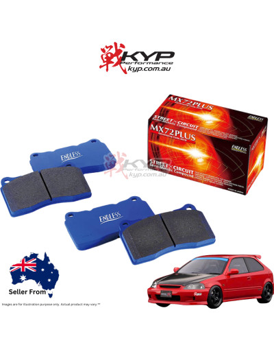 ENDLESS MX72 PLUS BRAKE PAD FRONT FOR HONDA CIVIC EK9 (TYPE-R): KYP Performance House |FAST SHIPPING JDM CAR PARTS UPGRADE AUSTR