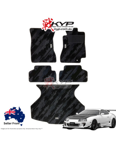 HKS FLOOR AND LUGGAGE MATS OCT RHD SET OF 5 FOR TOYOTA SUPRA JZA80 53001-AT024 : KYP PERFORMANCE HOUSE