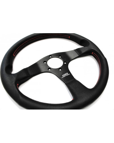 MUGEN RACING III STEERING WHEEL RED STITCHING - LEATHER : KYP Performance House