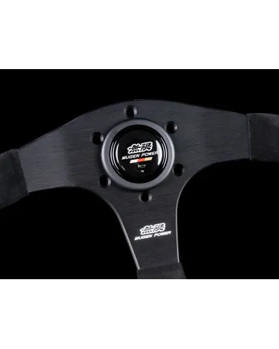 MUGEN RACING III STEERING WHEEL RED STITCHING - LEATHER : KYP Performance House