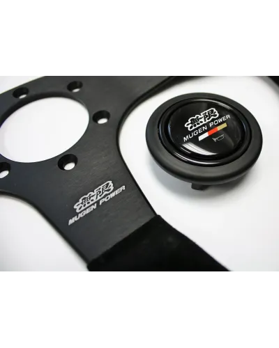 MUGEN RACING III STEERING WHEEL RED STITCHING - LEATHER : KYP Performance House