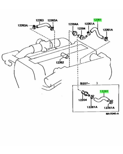 TOYOTA OEM VENTILATION HOSE 12261-88401 : KYP PERFORMANCE HOUSE  |FAST SHIPPING JDM CAR PARTS UPGRAD PRO SHOP AUSTR