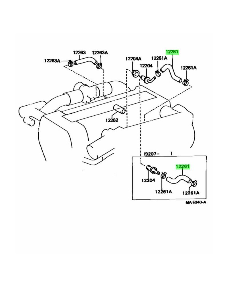 TOYOTA OEM VENTILATION HOSE 12261-88401 : KYP PERFORMANCE HOUSE  |FAST SHIPPING JDM CAR PARTS UPGRAD PRO SHOP AUSTR