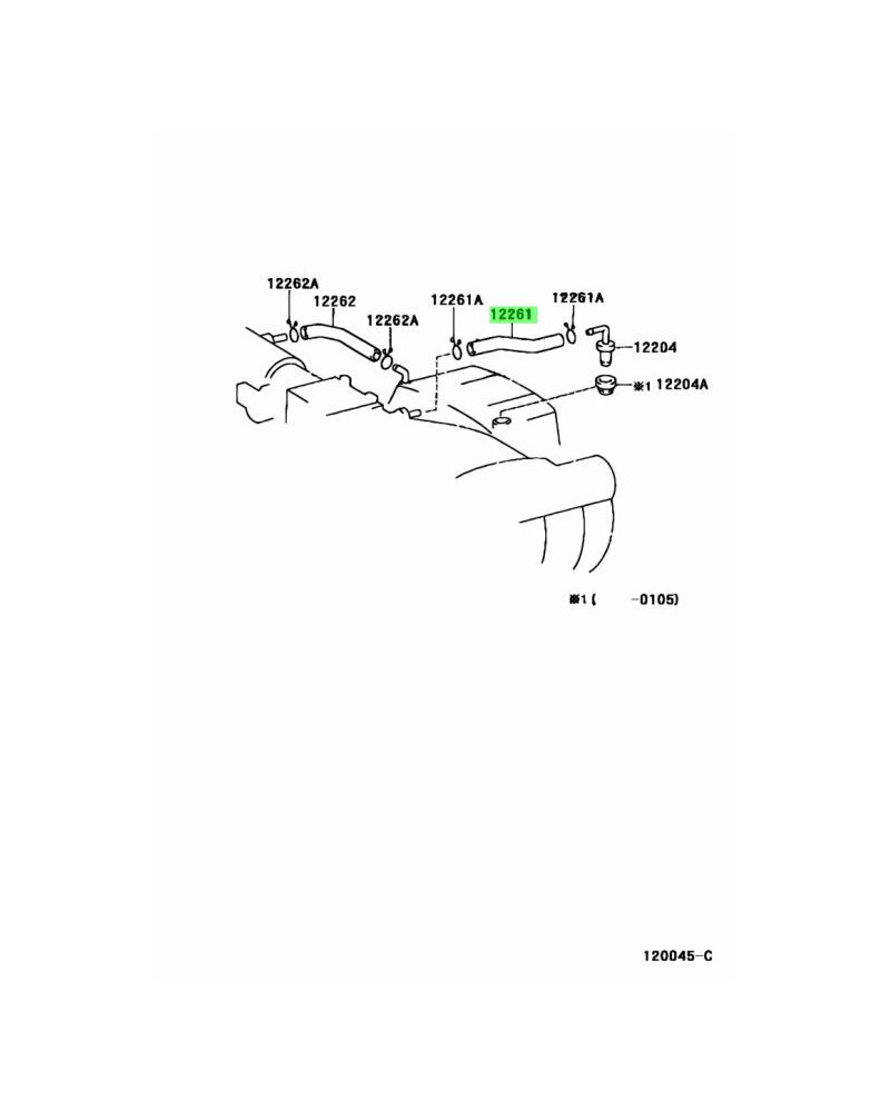 TOYOTA OEM VENTILATION HOSE 12261-46031 : KYP PERFORMANCE HOUSE  |FAST SHIPPING JDM CAR PARTS UPGRAD PRO SHOP AUSTR