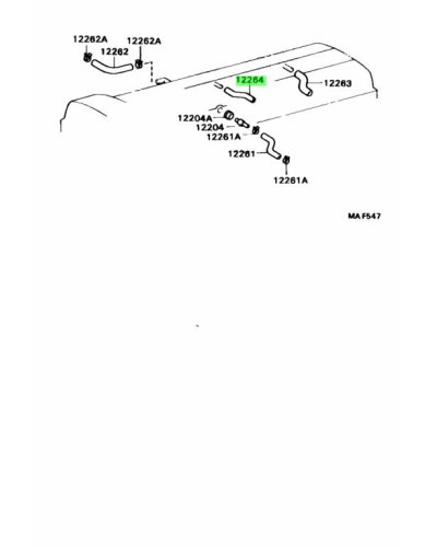 TOYOTA OEM VENTILATION HOSE NO.4 12264-46010 : KYP PERFORMANCE HOUSE  |FAST SHIPPING JDM CAR PARTS UPGRAD PRO SHOP AUSTR