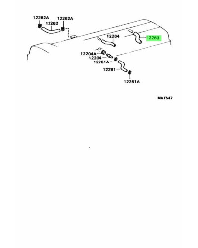 TOYOTA OEM VENTILATION HOSE NO.3 12263-46010 : KYP PERFORMANCE HOUSE  |FAST SHIPPING JDM CAR PARTS UPGRAD PRO SHOP AUSTR