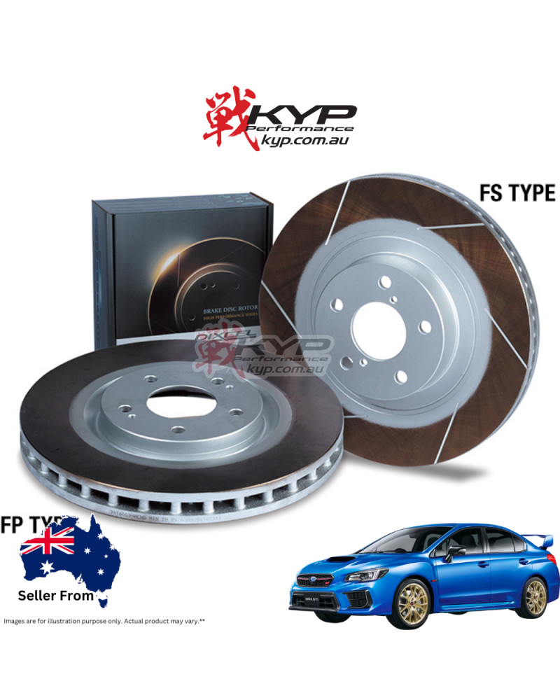 DIXCEL TYPE FS BRAKE DISCS - SUBARU STI VAB 18-21 (FRONT, 6-PISTON BREMBO 340 X 30MM) : KYP PERFORMANCE HOUSE