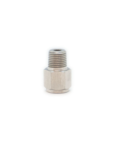 LINK ADAPTER M10 X 1 FEMALE TO 1/8 NPT MALE - STAINLESS STEEL : KYP Performance House