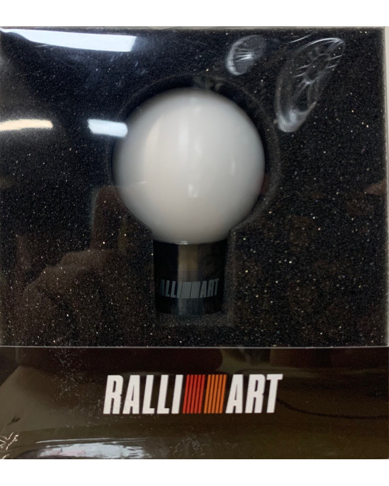 RALLIART DURACON SHIFT KNOB 6MT WHITE : KYP Performance House