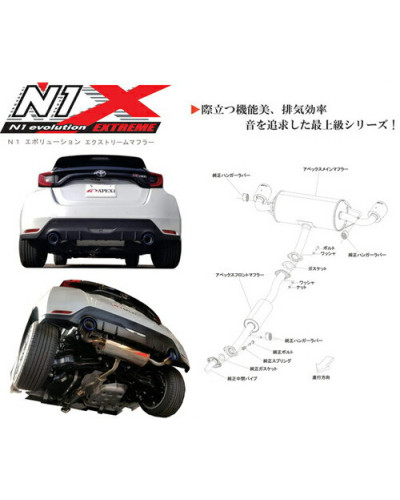 APEXI N1 Evolution X Exhaust For TOYOTA GR YARIS CVT MODELS ONLY - KYP Performance House