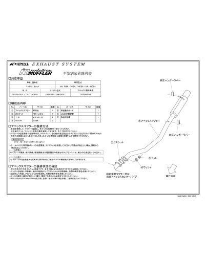 APEXI N1 Evolution Exhaust For NISSAN Selena RC24 TC24 TNC24 : KYP Performance House