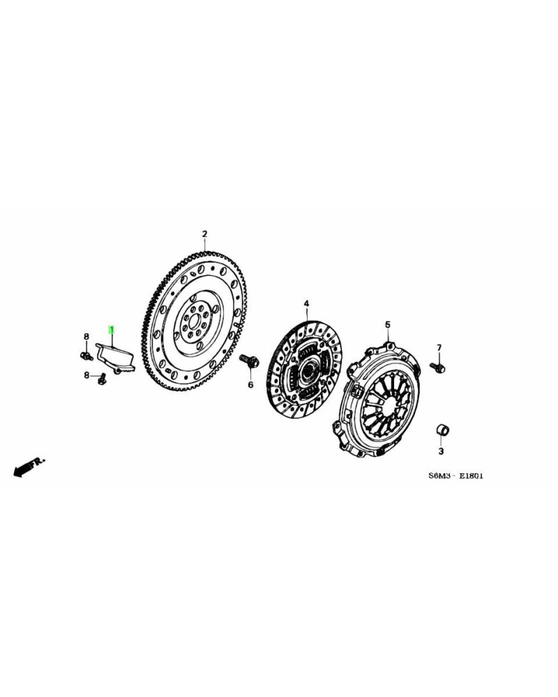 HONDA OEM K20A DC5 INTEGRA EP3 CIVIC TYPE R CLUTCH CASE FLYWHEEL COVER : KYP Performance house