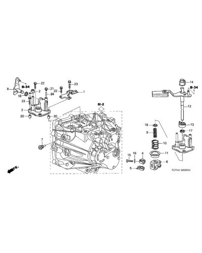 HONDA OEM K20 GEAR BOX SELECTOR SHAFT SEAL : KYP Performance house