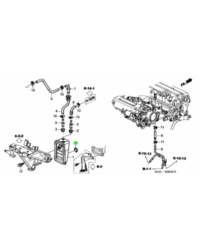 HONDA OEM B SERIES B16 B18 BLACK BREATHER CHAMBER BOX O-RING : KYP Performance house