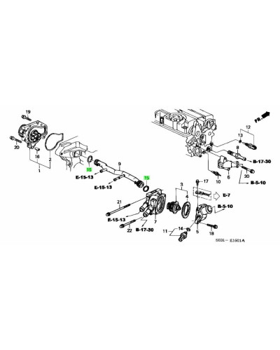 HONDA OEM B SERIES ENGINE COOLANT HARD PIPE O RING RING SEAL : KYP Performance house