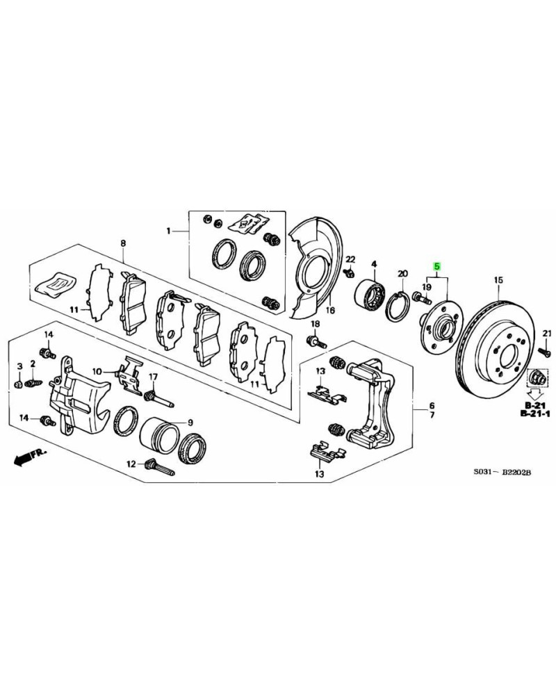 HONDA OEM FRONT HUB ASSEMBLY 5X114.3 HONDA CIVIC EK9 INTEGRA DC2 TYPE R : KYP Performance house