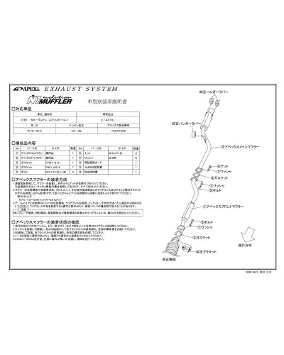 APEXI N1 Evolution Exhaust For TOYOTA Corolla Levin Sprinter Trueno AE101 : KYP Performance House