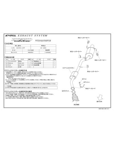 APEXI HYBRID MEGAPHONE Evolution Exhaust For NISSAN Skyline ER34 (Catback) : KYP Performance House