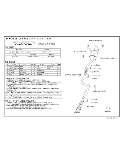 APEXI HYBRID MEGAPHONE Evolution Exhaust For NISSAN Primera wagon Camino wagon WHP11 (Catback) : KYP Performance House