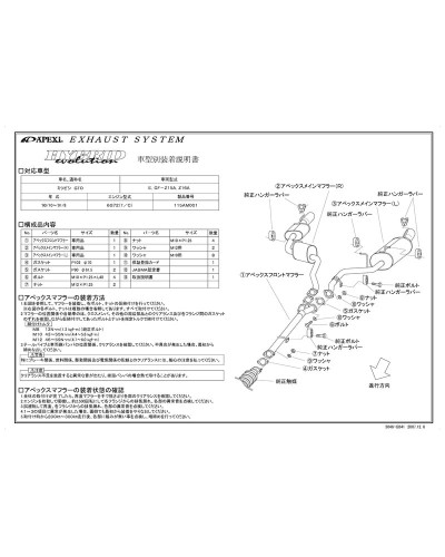 APEXI HYBRID MEGAPHONE Evolution Exhaust For MITSUBISHI GTO Z15A Z16A (Catback) : KYP Performance House