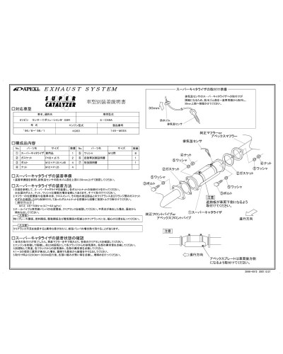 APEXI SUPER CATALYZER For MITSUBISHI Lancer Evolution IV CN9A : KYP Performance House