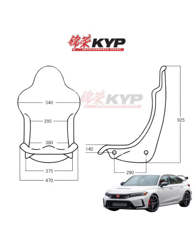 SPOON SPORTS CARBON BUCKET SEAT FOR HONDA CIVIC TYPE R FK8 FL5 : KYP Performance House