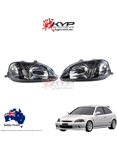 HONDA OEM HEADLIGHT ASSEMBLY SET - EK4 EK9 EM1 EJ6 : KYP Performance House