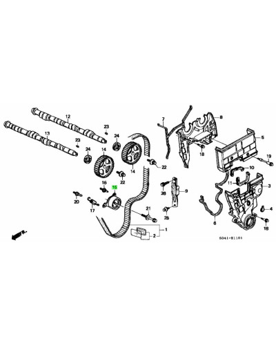 B SERIES TIMING BELT TENSIONER BEARING - 14510-P30-003 : KYP PERFORMANCE HOUSE