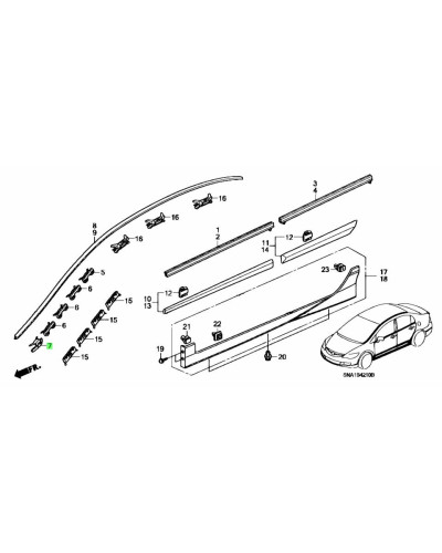 HONDA OEM WINDSHIELD CLIP C - 73155-SNA-003 : KYP PERFORMANCE HOUSE