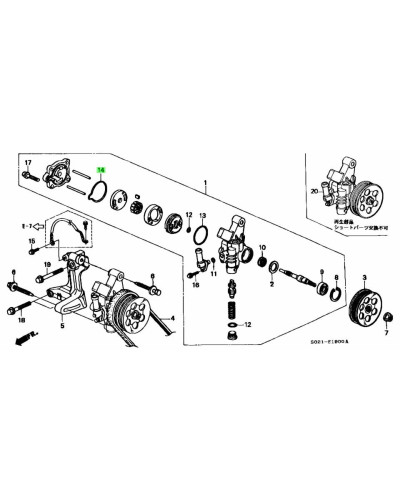 HONDA OEM POWER STEERING PUMP COVER SEAL - 91349-P2A-003 : KYP PERFORMANCE HOUSE