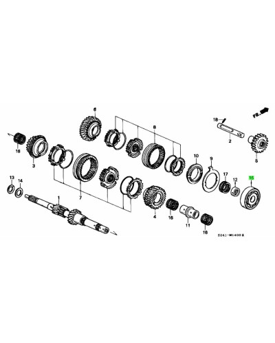 HONDA OEM B SERIES GEAR BOX ANGULAR BEARING : KYP PERFORMANCE HOUSE