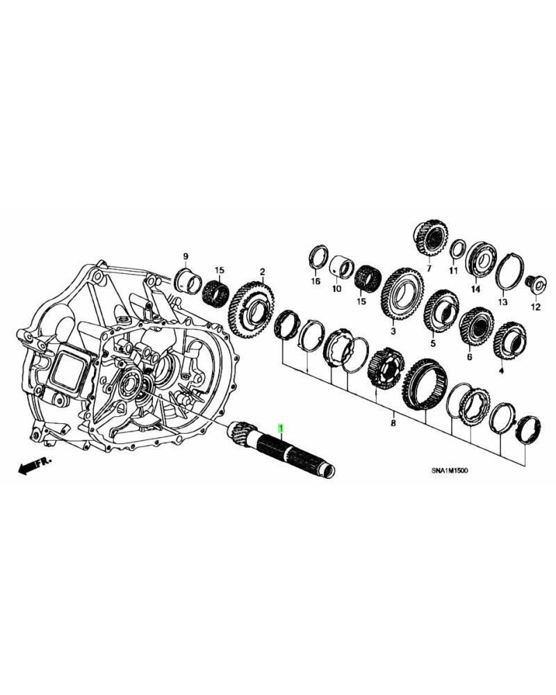 HONDA OEM COUNTERSHAFT FOR K20 : KYP PERFORMANCE HOUSE