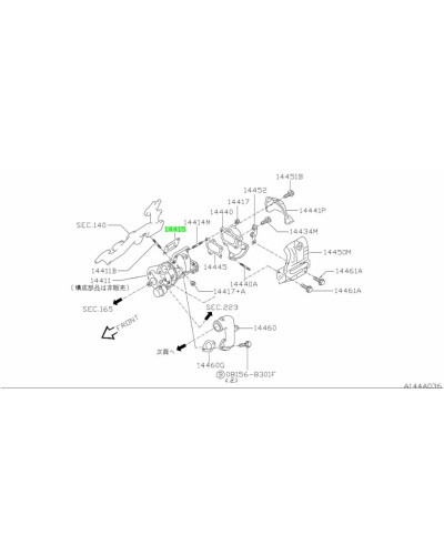 NISSAN OEM Turbo Charger Manifold Gasket T3 FOR Nissan RB20DET, RB25DET, RB30ET, VG30DET - 14415-4P200 : KYP PERFORMANCE HOUSE