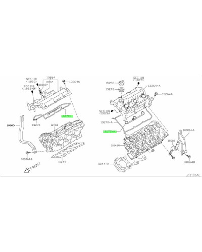 NISSAN OEM ROCKER COVER GASKET - 13271-EY00A : KYP PERFORMANCE HOUSE