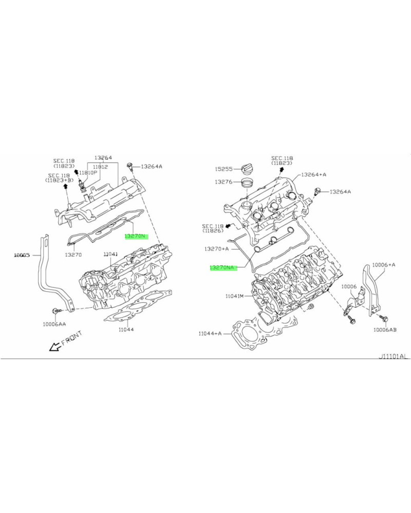 NISSAN OEM ROCKER COVER GASKET - 13271-EY00A : KYP PERFORMANCE HOUSE