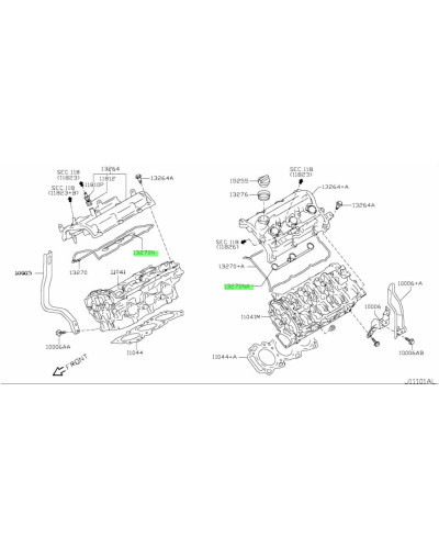 NISSAN OEM ROCKER COVER GASKET - 13271-EY00A : KYP PERFORMANCE HOUSE