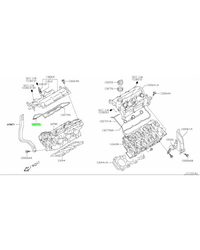 NISSAN OEM ROCKER COVER GASKET - 13270-EY01A : KYP PERFORMANCE HOUSE