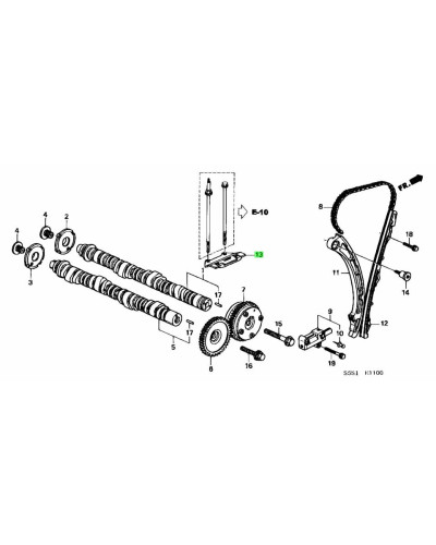 HONDA OEM K20 & K24 UPPER CHAIN GUIDE - 14540-PRB-AO1 : KYP PERFORMANCE HOUSE