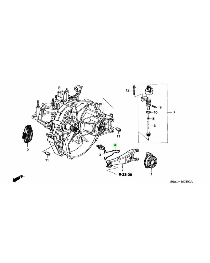 HONDA OEM K SERIES GEARBOX RELEASE FORK SETTING SPRING - 22835-P0S-000 : KYP PERFORMANCE HOUSE