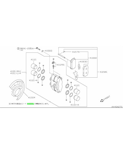 NISSAN OEM BRAKE DISC SEAL KIT - AY600-NS057 : KYP PERFORMANCE HOUSE