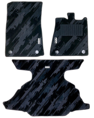 HKS FLOOR AND LUGGAGE MATS OCT RHD SET OF 3 FOR NISSAN FAIRLADY Z RZ34 53001-AN019 : KYP PERFORMANCE HOUSE