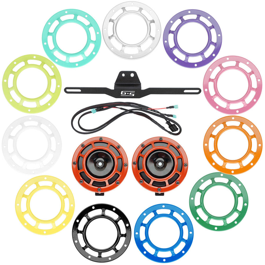 Hella Genuine Supertone Horn Kit w/Grimmspeed Bracket and Harness and PSR Coloured Covers