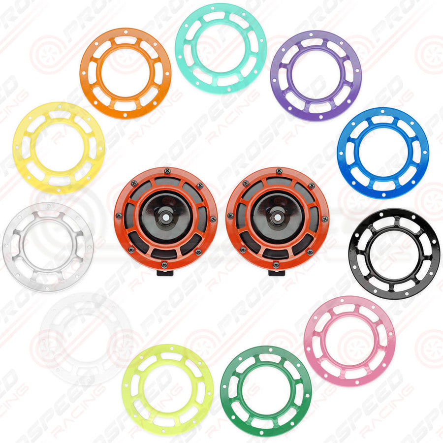 Hella Genuine Supertone Red Horn PAIR w/PSR Coloured Covers