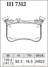 DIXCEL Front Brake Pads – Mercedes-AMG A45 (W176) / CLA45 (C117) / GLA45 (X156)