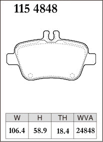 Dixcel Rear Brake Pads – Mercedes-Benz A250 Sport / A250 4MATIC (W176)