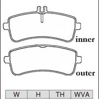 DIXCEL Rear Brake Pads – Mercedes-AMG C63 (W205) / C63 S (W205)