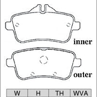 DIXCEL Rear Brake Pads – Mercedes-AMG A45 (W176) / CLA45 (C117) / GLA45 (X156)