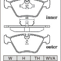 DIXCEL Front Brake Pads – BMW M3 (E36 / E46) / M5 (E34) / Z3 M / Z4 M
